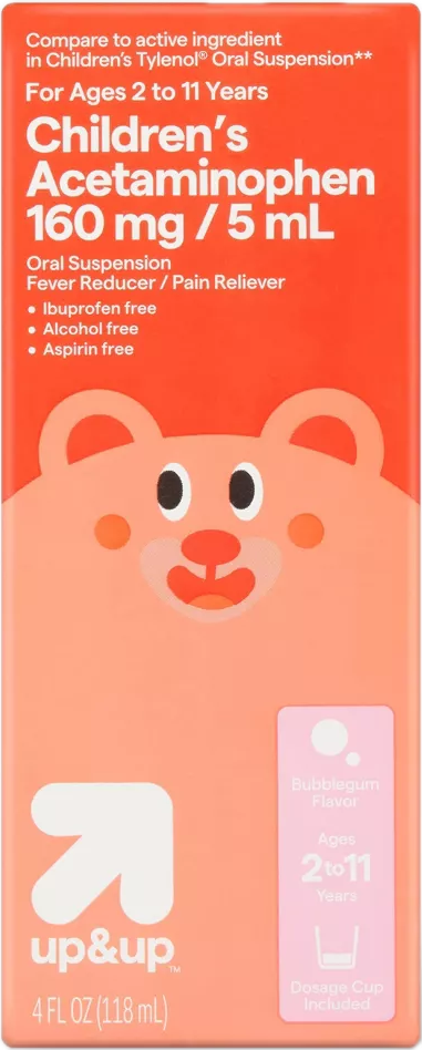 Target up & up children's acetaminophen 160 mg per 5 mL